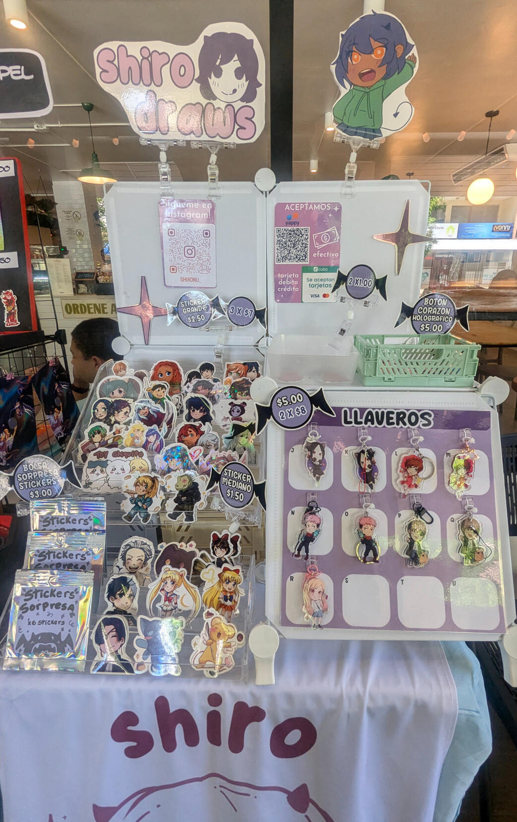 Mesa en mercado tipo Pop Up